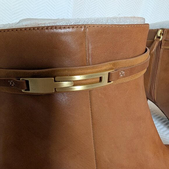 ECCO Pleven Ankle Boots Tan Brown Leather Size 40 US 9 – 9.5 New - Picture 3 of 13